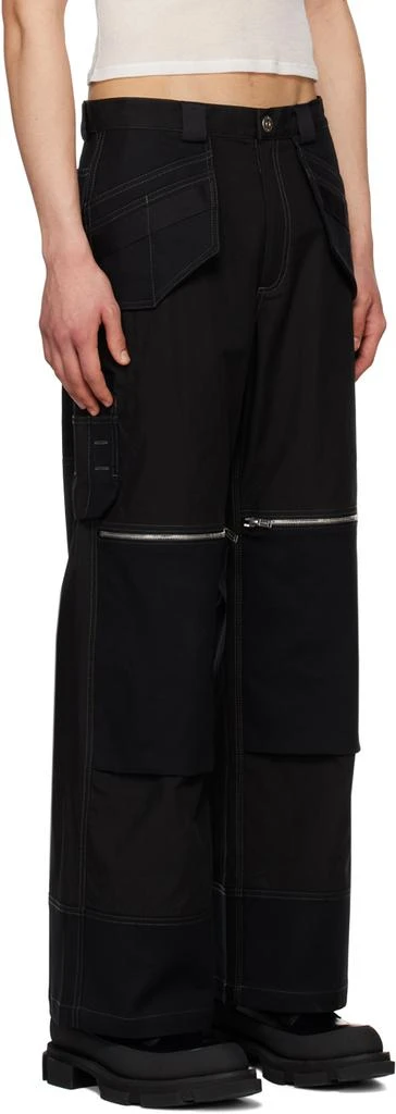 Dion Lee Black Straight-Leg Cargo Pants 2