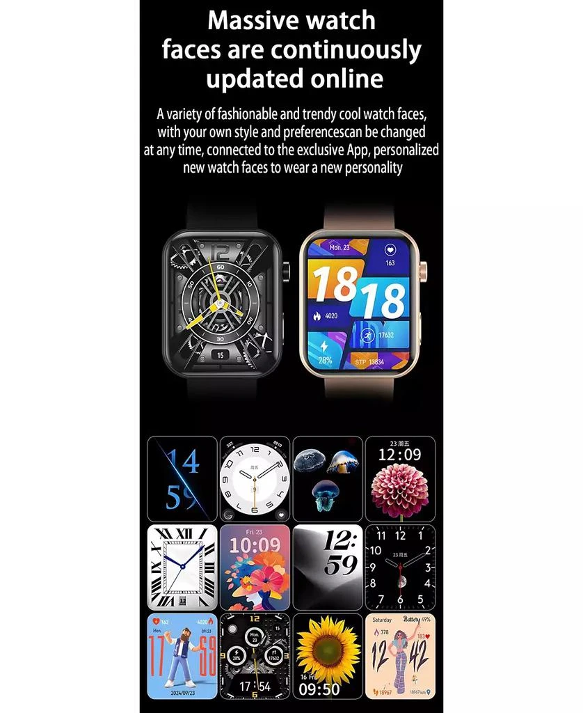 RUXING Smart 1.91'' Smart Watches for Women Men Photography multifunctional With Bluetooth Call, Health Monitoring, IP67 5