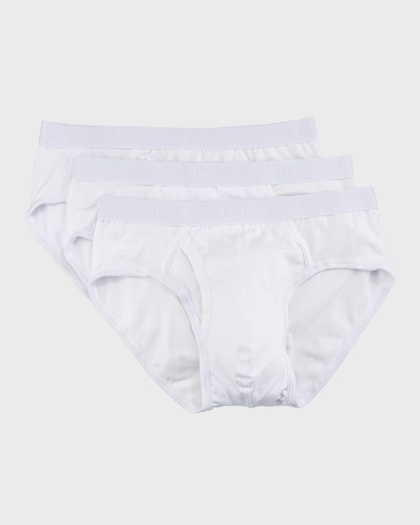 Neiman Marcus Men's 3-Pack Tagless Cotton Stretch Briefs