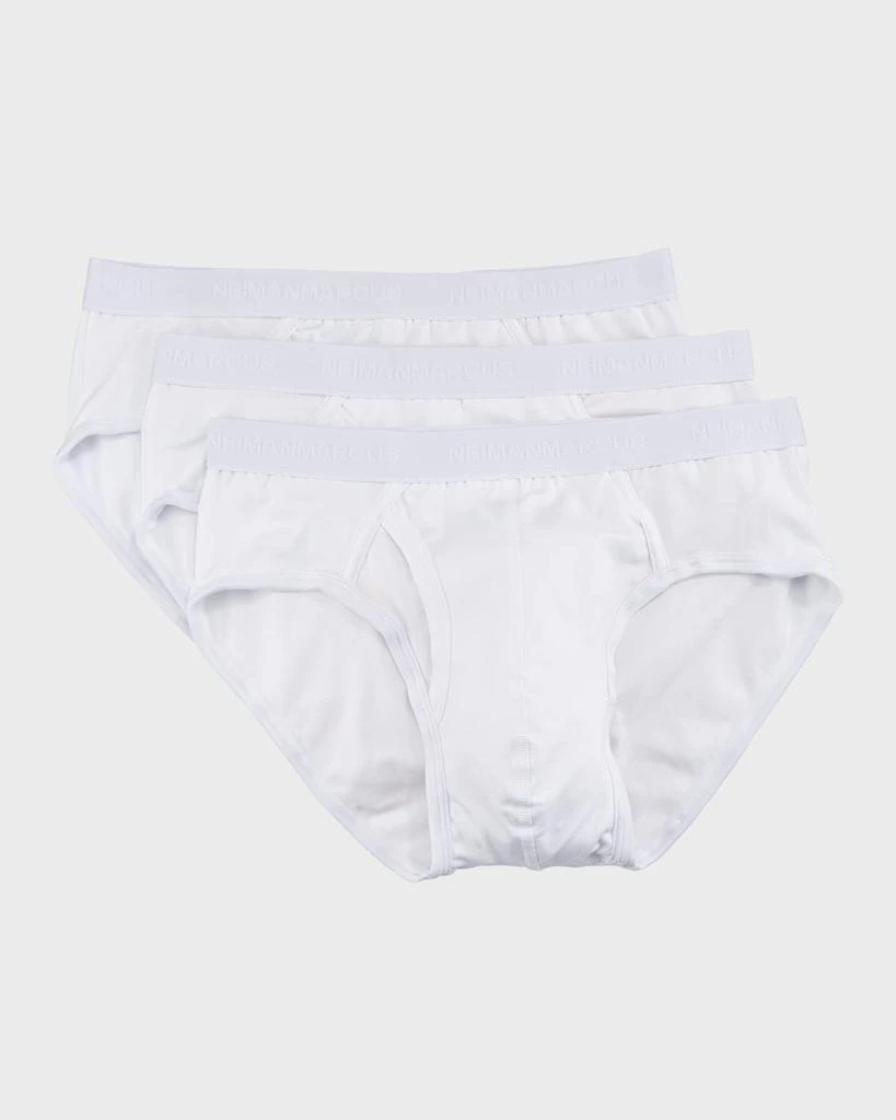 Neiman Marcus Men's 3-Pack Tagless Cotton Stretch Briefs 1