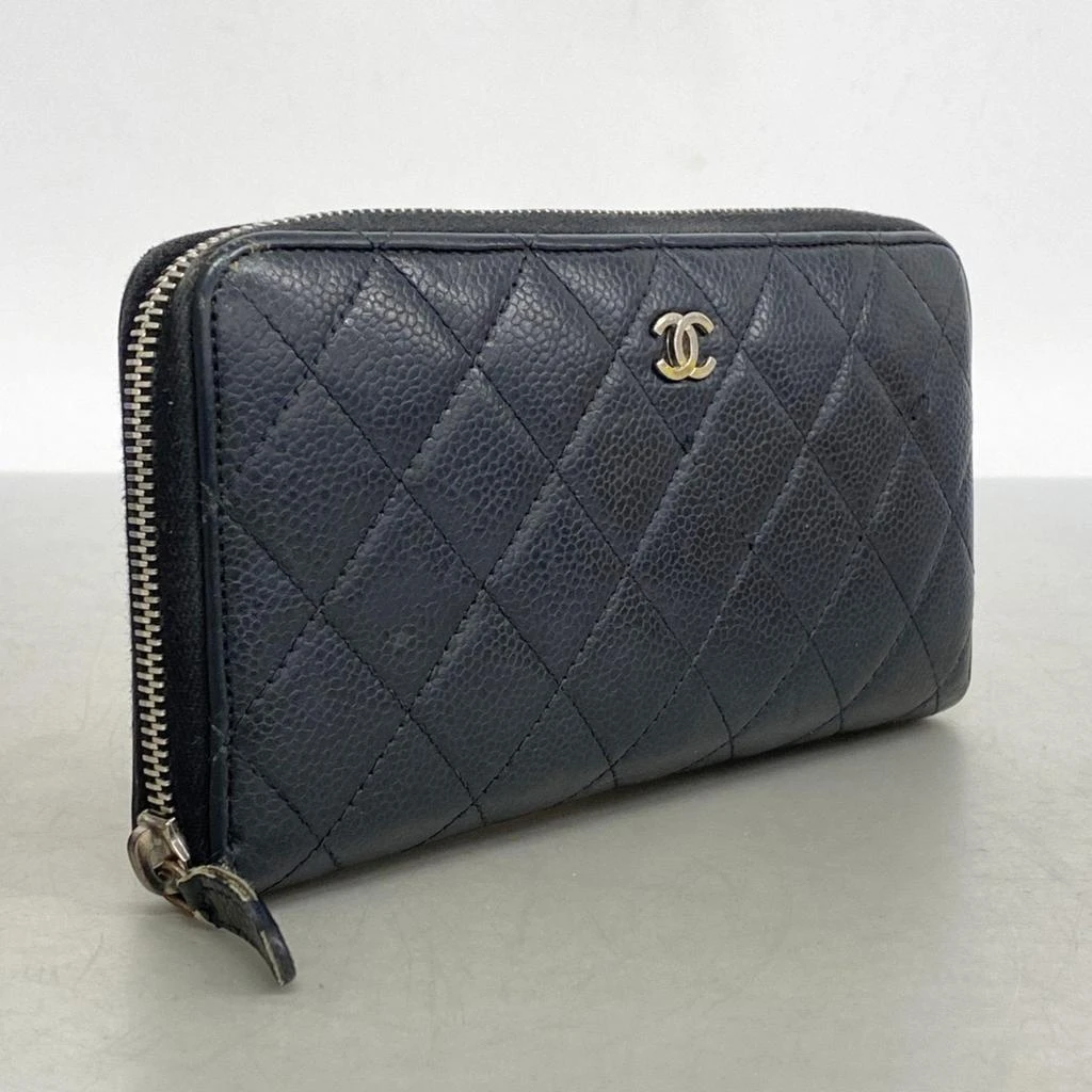 Chanel Grained Calfskin Long Wallet (Bi-Fold) (Pre-Owned) 2