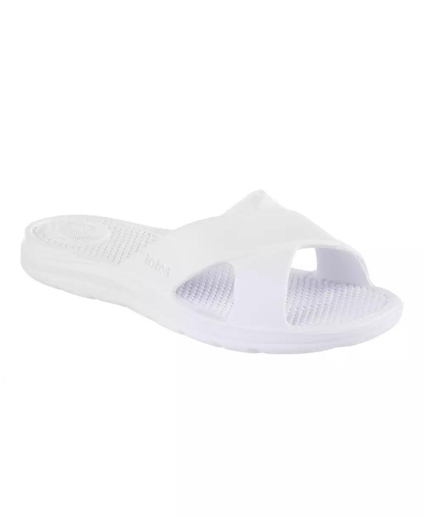 Totes Women's Molded Cross Slide Sandals with Everywear