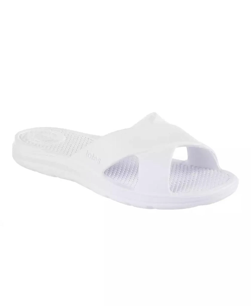 Totes Women's Molded Cross Slide Sandals with Everywear 1