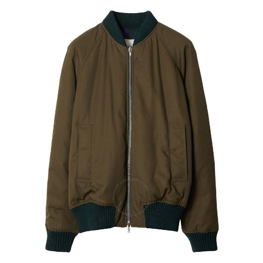 Burberry Checked Reversible Bomber Jacket With Zipper