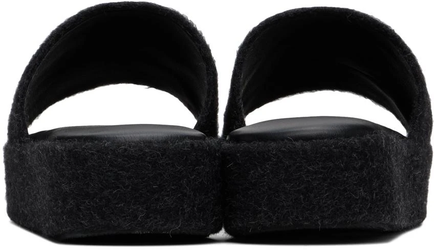LAUREN MANOOGIAN Black Brushed Platform Sandals 2