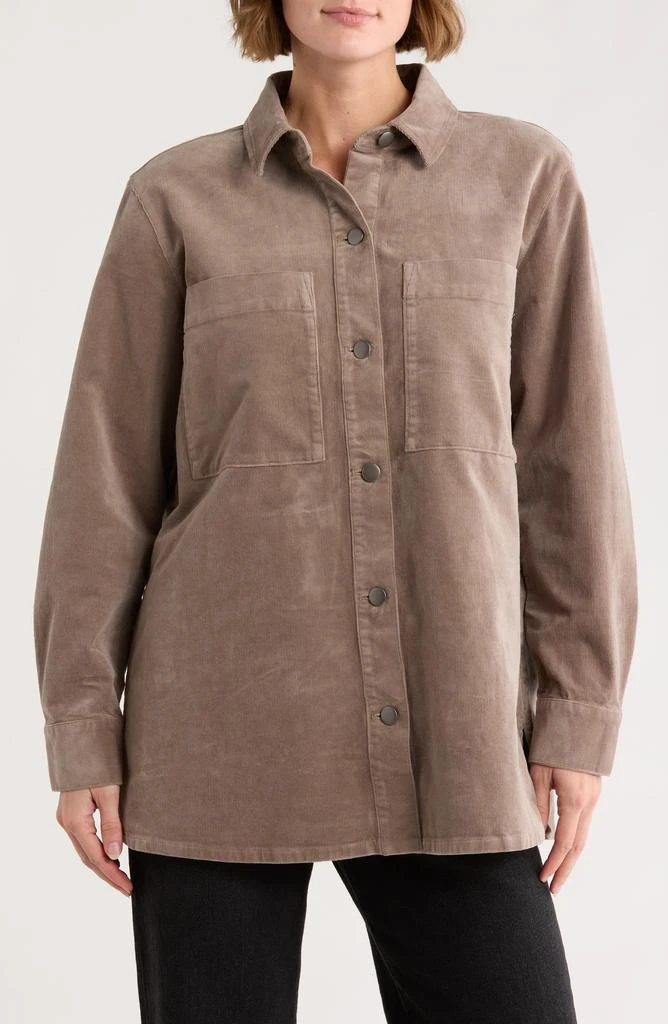 Eileen Fisher Stretch Organic Cotton Corduroy Classic Collar Jacket