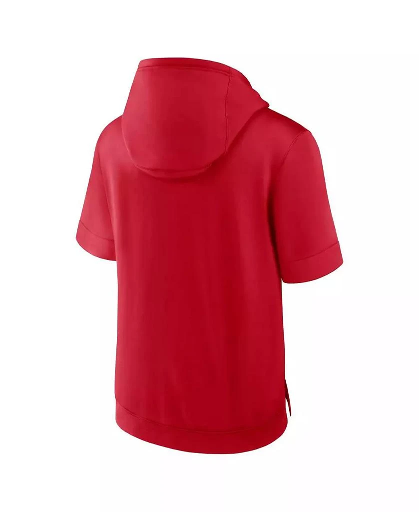 NIKE Men's Red Los Angeles Angels City Connect Color Block Short Sleeve Pullover Hoodie 3