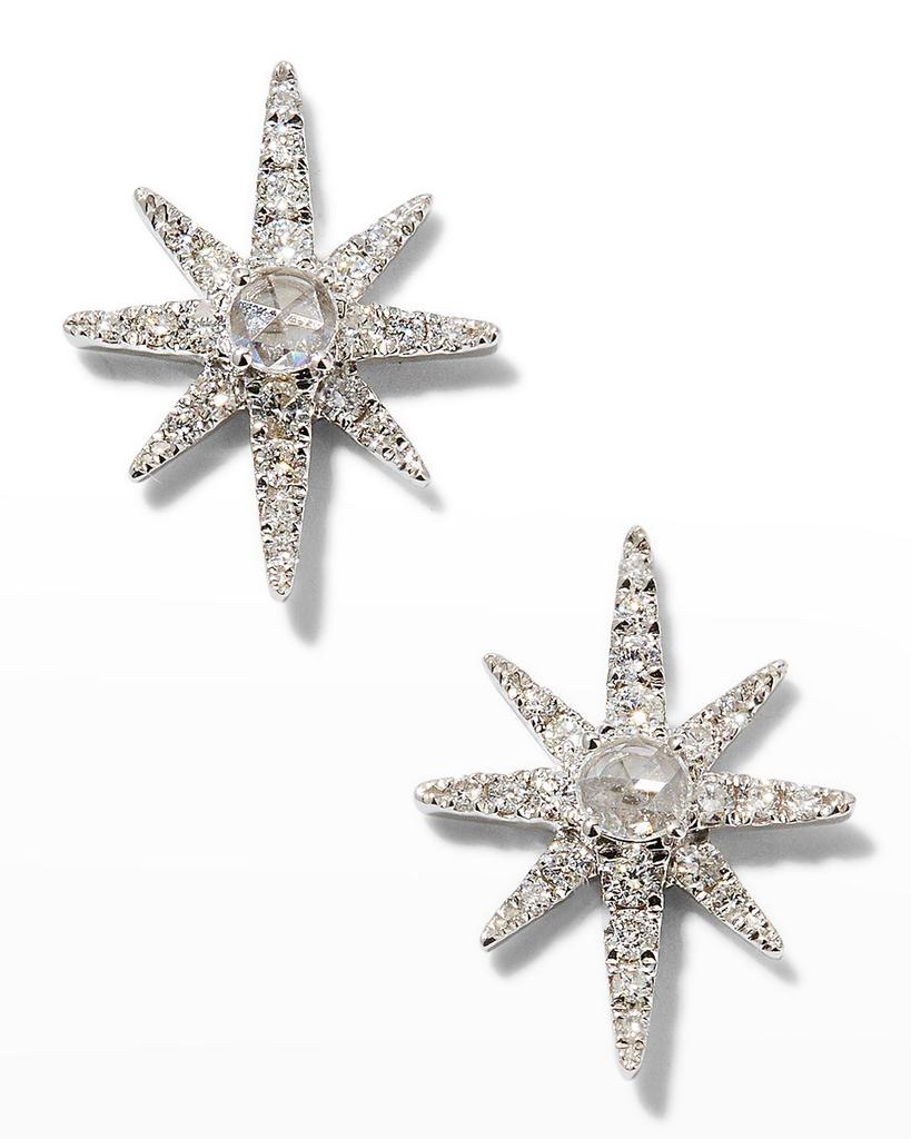 Graziela Gems White Starburst Stud Earrings