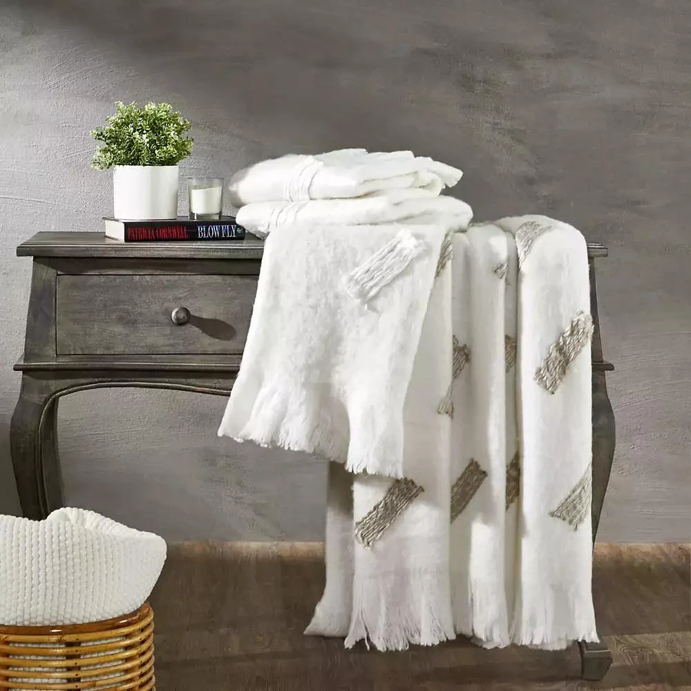 IHI Home Lux Mohair Throw Blanket I 50" x 70" 4