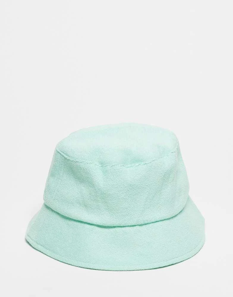 Reclaimed Vintage Reclaimed Vintage unisex bucket hat in mint green towelling 3