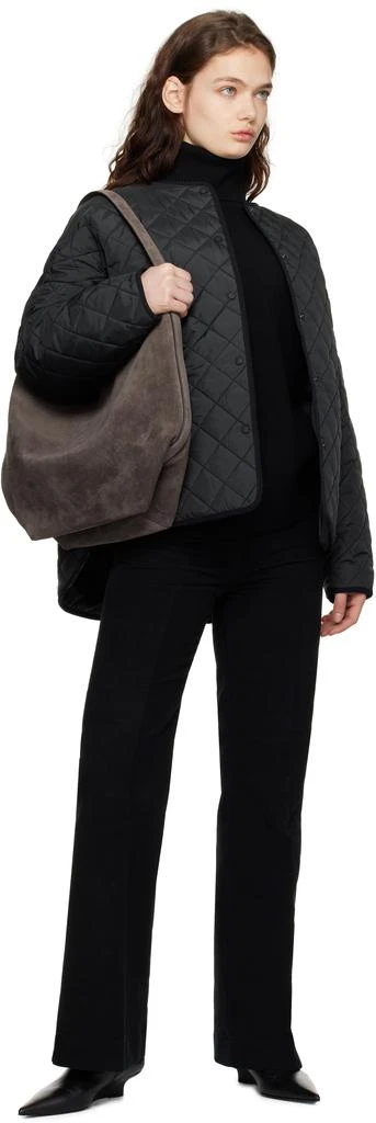 Totême Black Double-Knit Turtleneck 4