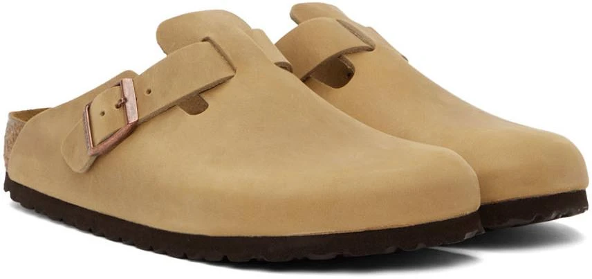 Birkenstock Beige Regular Boston Clogs 4