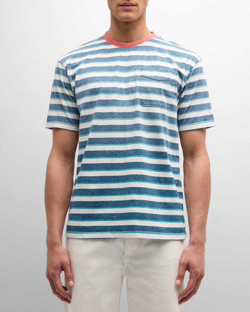 Scotch & Soda Men's Yarn-Dyed Stripe Pocket T-Shirt