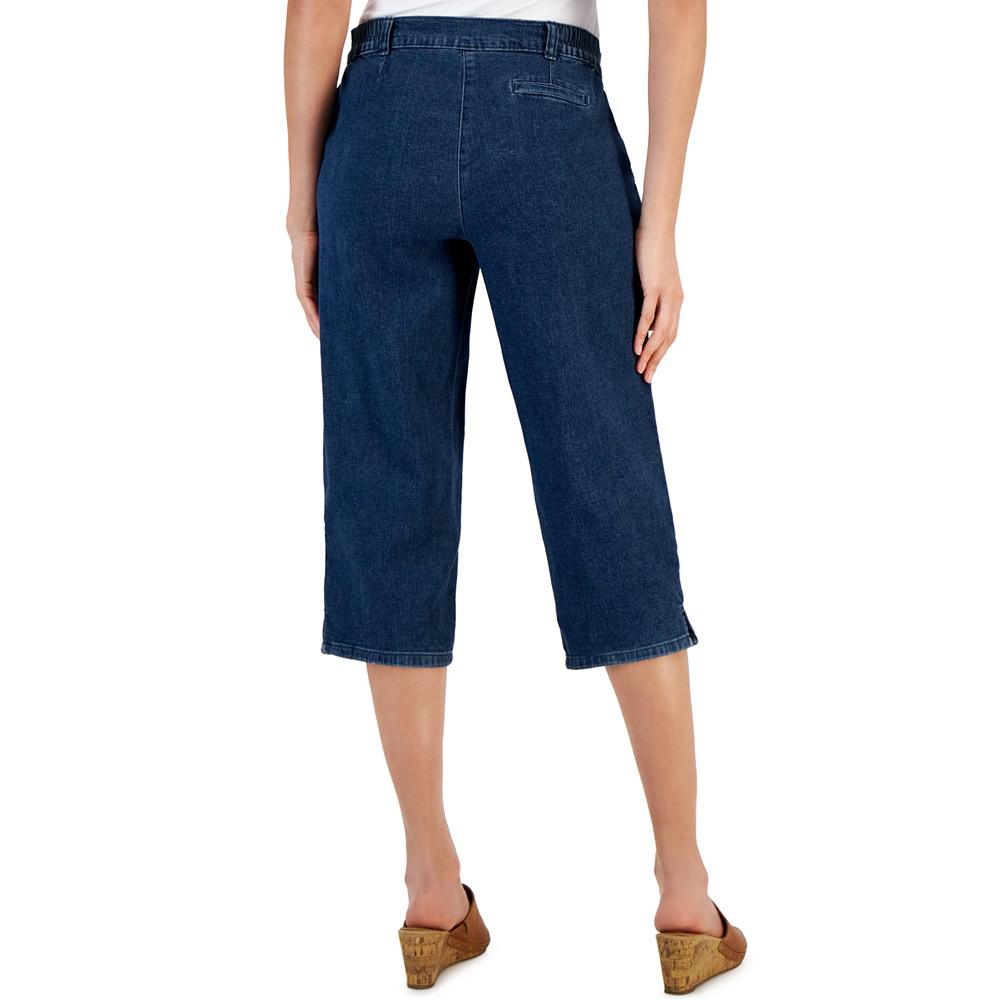 Karen Scott Women's Denim Comfort Capri Pants, Created for Macy's