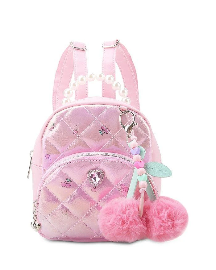OMG! Accessories Girls
 Cherry Quilted Pearl Handle Micro Mini Backpack