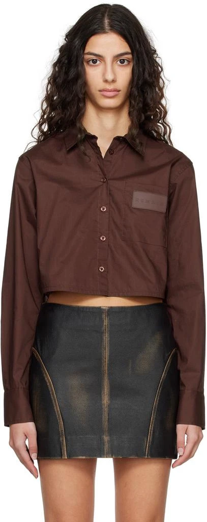 REMAIN Burgundy Cropped Shirt 1
