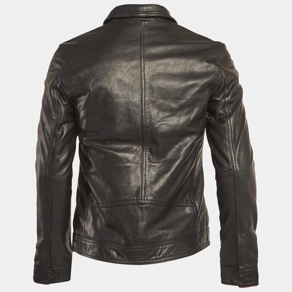 ZADIG & VOLTAIRE Zadig & Voltaire Black Leather Zip Front Jacket S 2