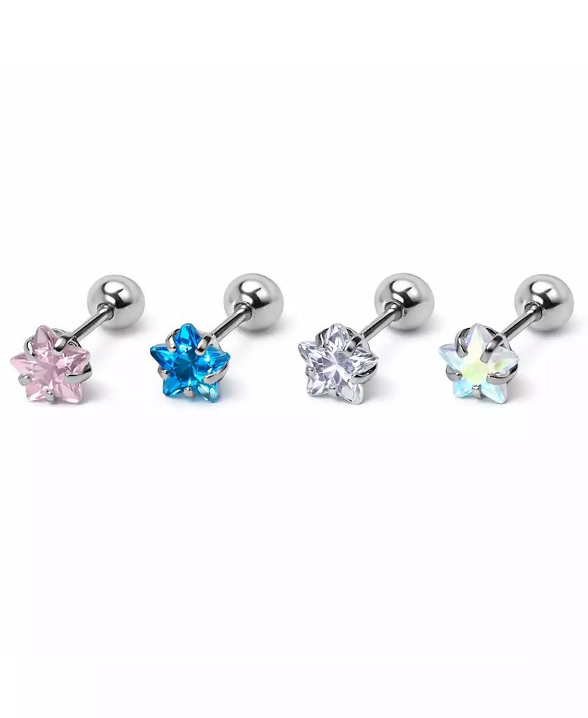 Rebl Jewelry Star CRYSTAL STUD EARRINGS