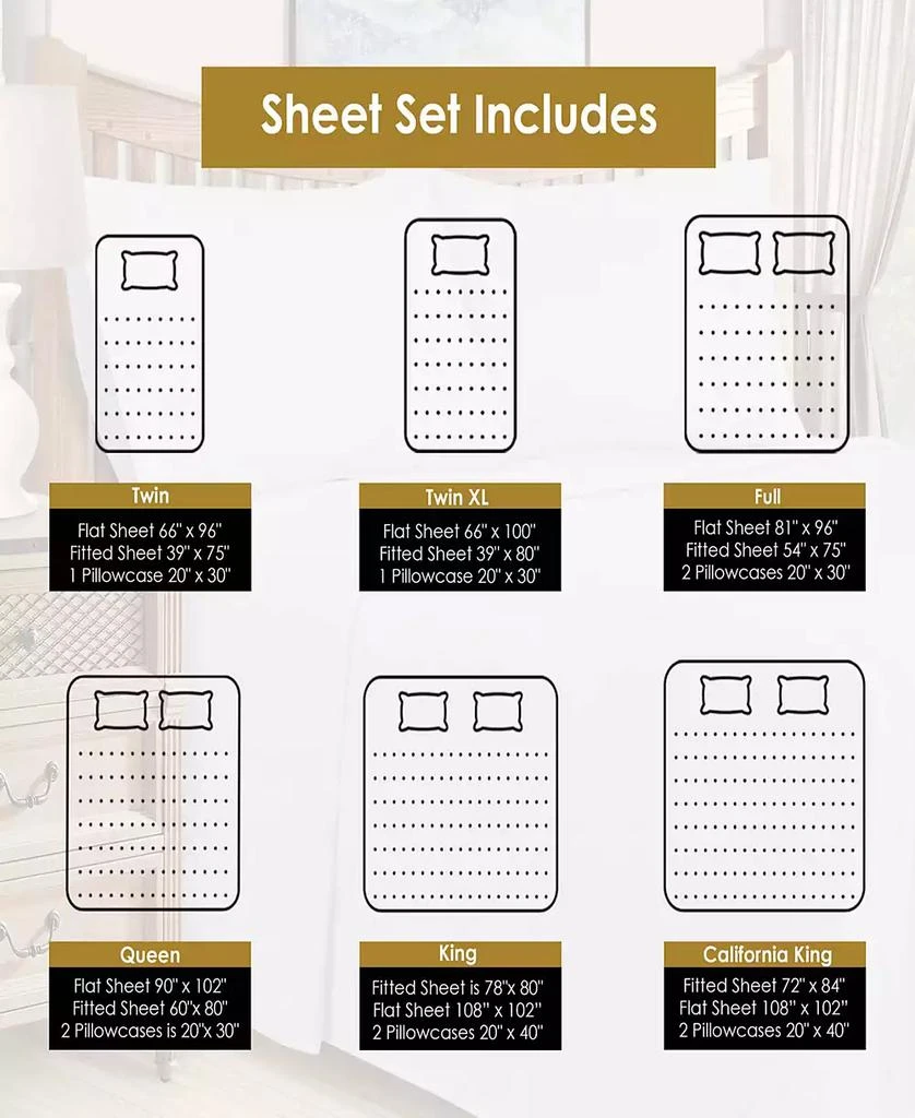 Superior 600 Thread Count Cotton Blend Solid Deep Pocket Sheet Set, Olympic Queen 5