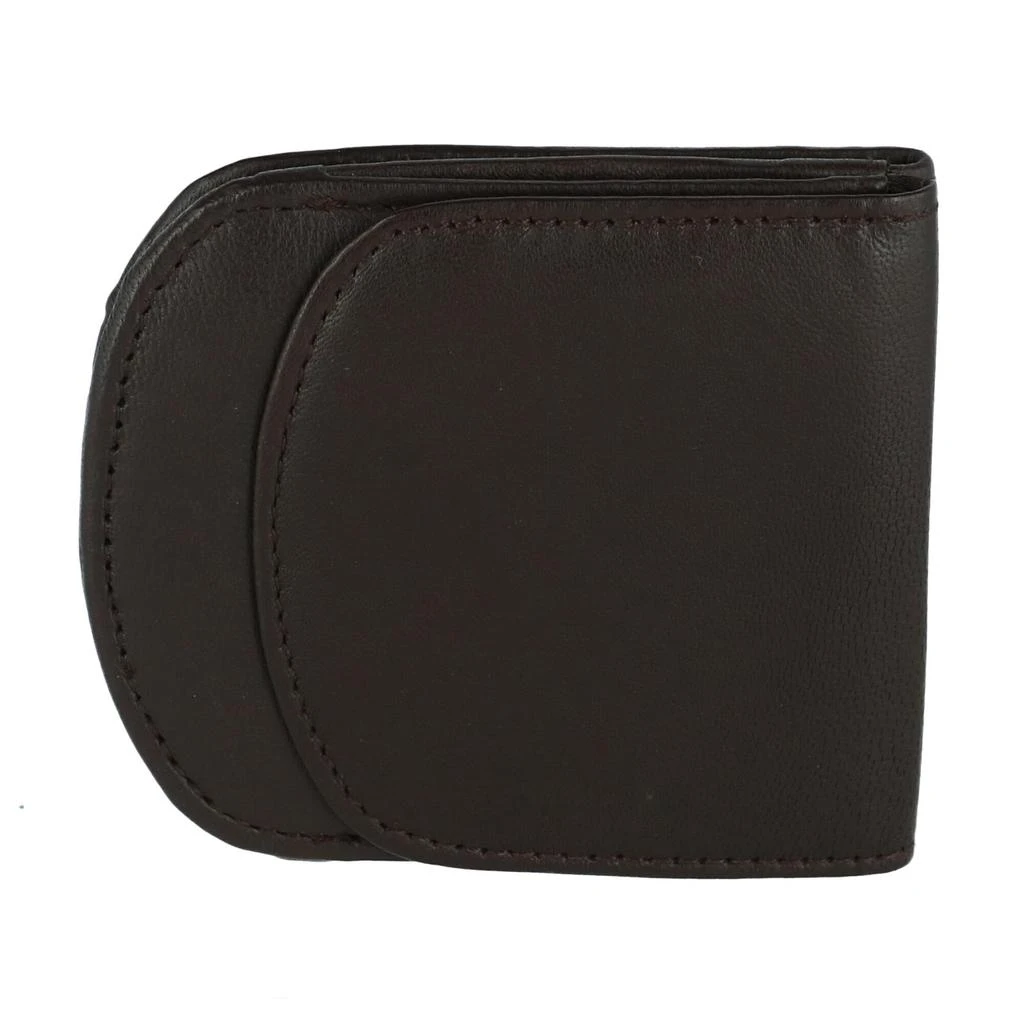 CTM Men's Leather Front Pocket C-Fold Taxi Wallet 3