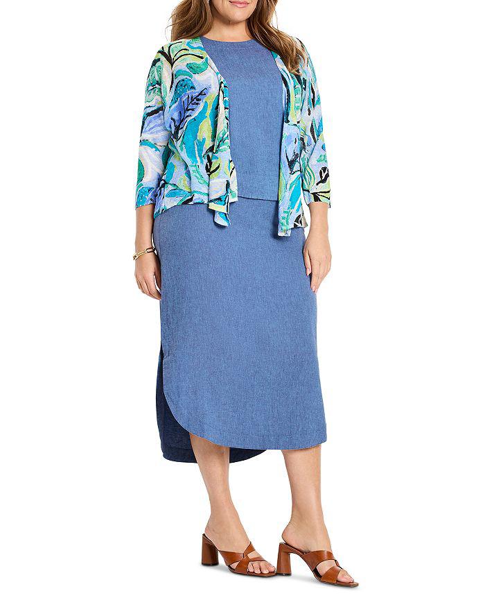 NIC+ZOE Plus Rumba Dip Midi Skirt