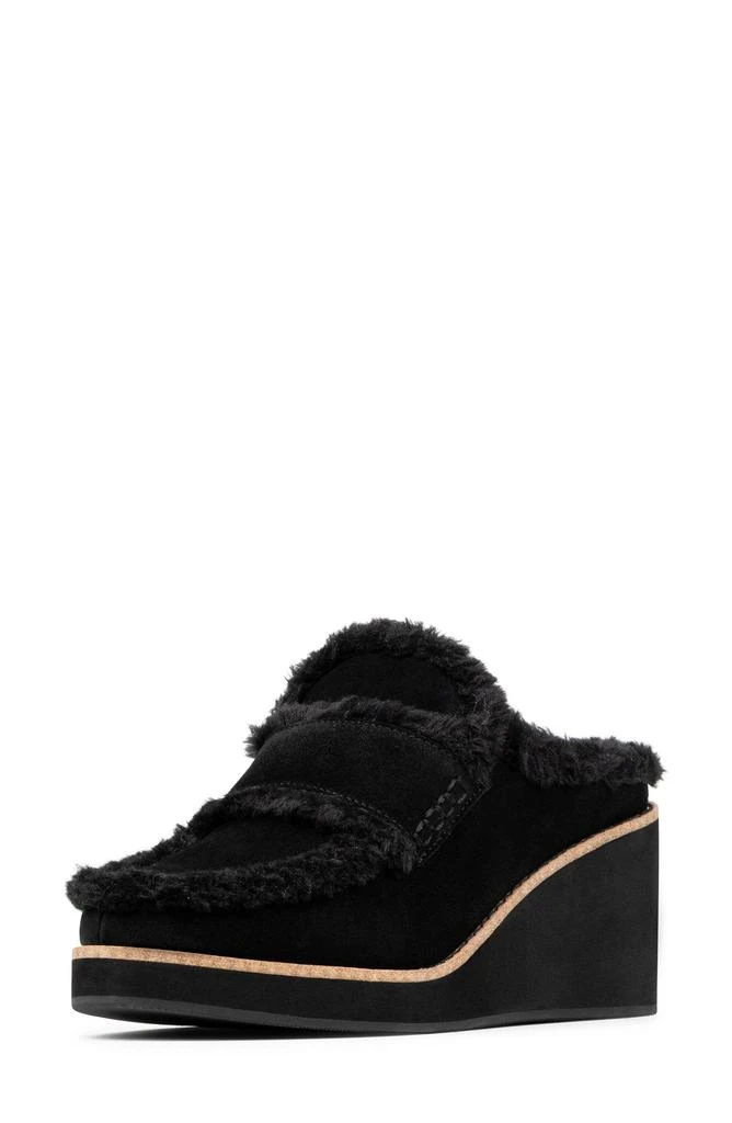 Donald Pliner Faux Shearling Lined Wedge Clog 6