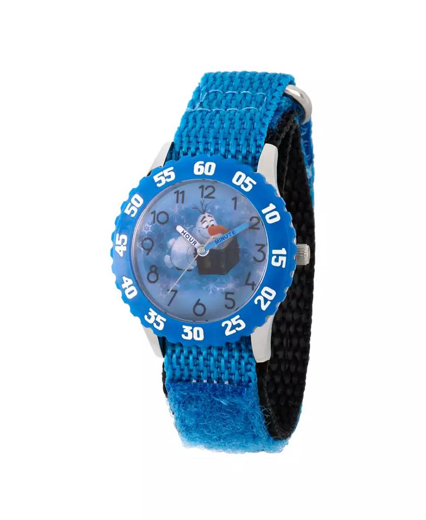 ewatchfactory Disney Frozen 2 Olaf Boy's Stainless Steel Time Teacher, Blue Bezel Watch 32mm