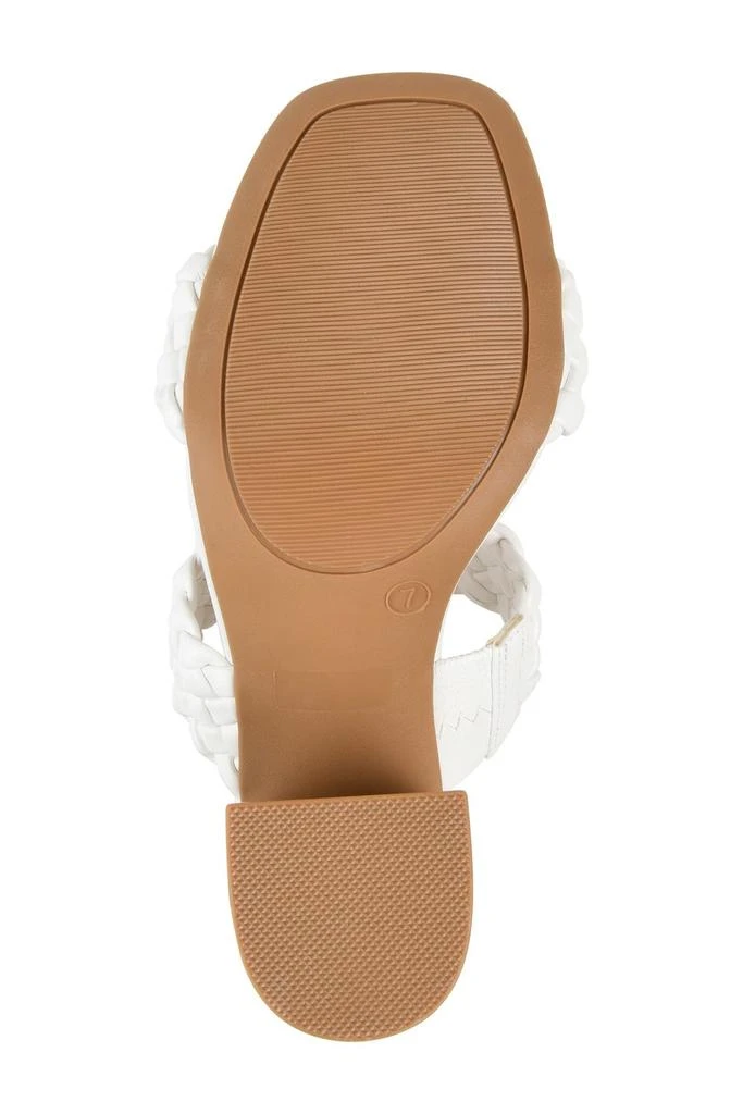 JOURNEE Melissa Woven Strap Block Heel Slide Sandal 5