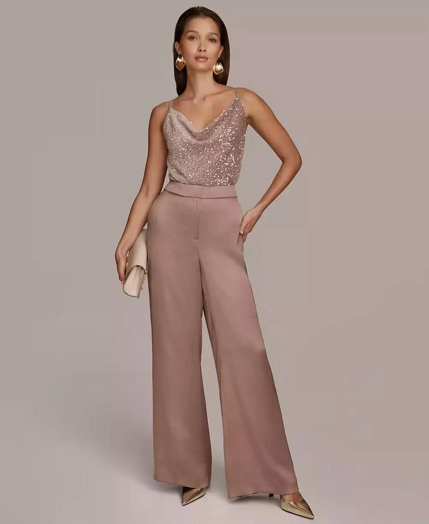 Donna Karan Women's Charmeuse Wide-Leg Pants 6