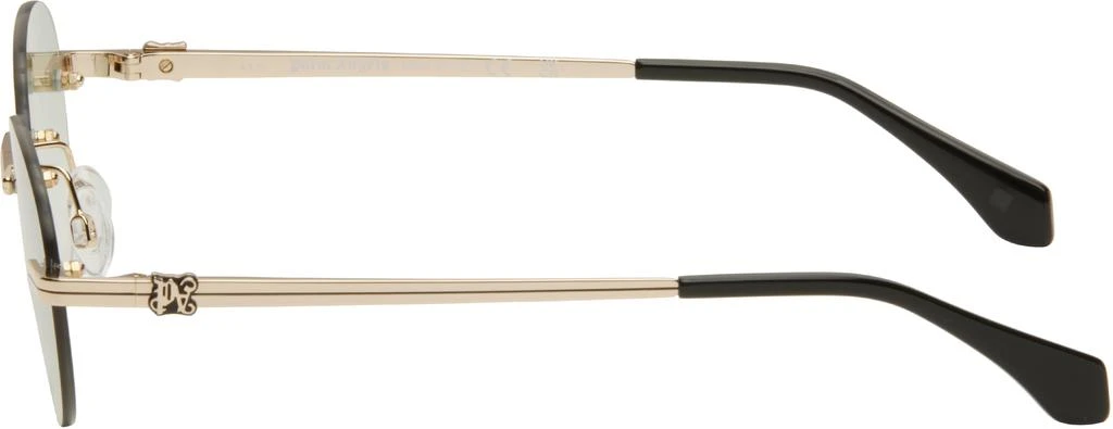Palm Angels Gold Crystal Sunglasses 3