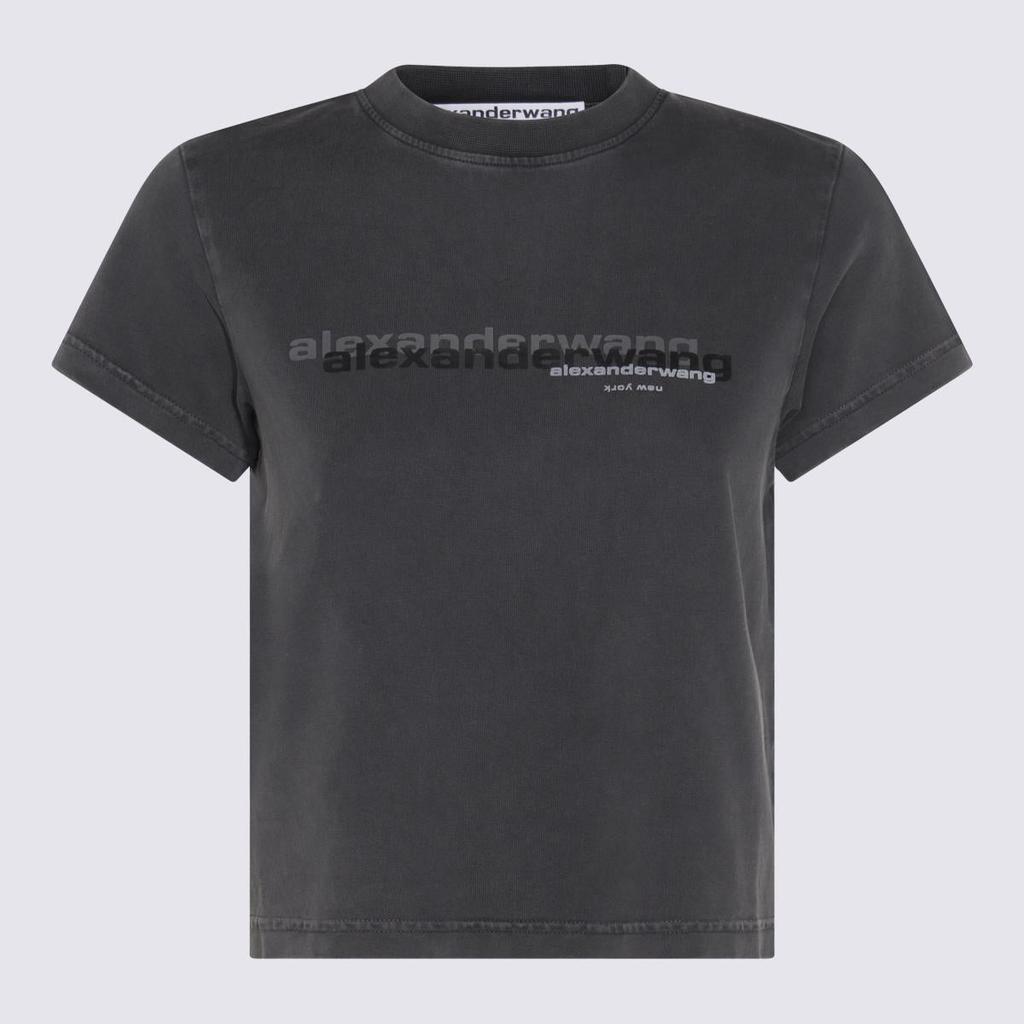 【送料&関税込】Alexander Wang Battery Print T-shirt Unisex Battery Logo-Print Graphic T-Shirt in WASHED BLACK