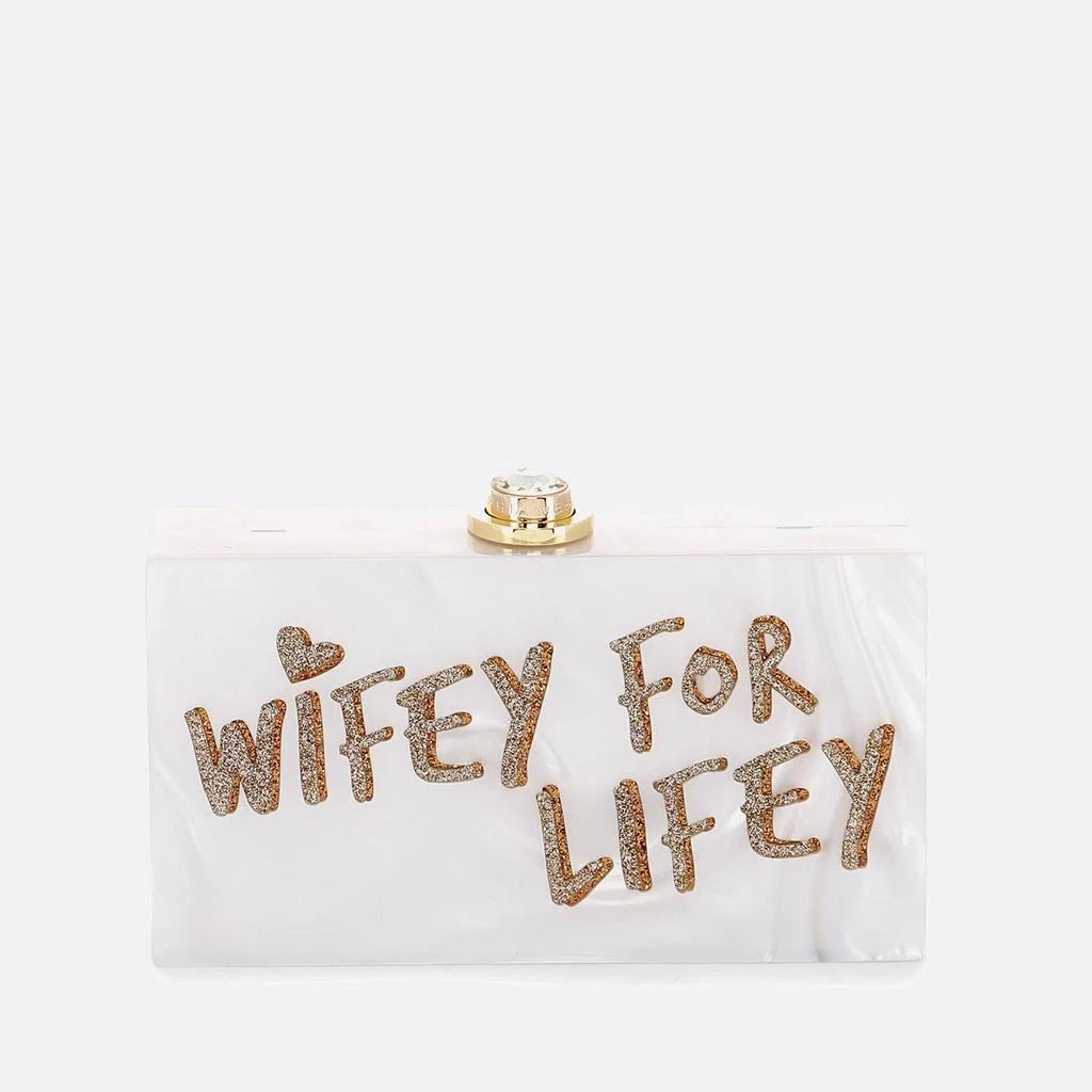 Sophia Webster Sophia Webster Cleo Wifey For Lifey Acrylic Clutch 1