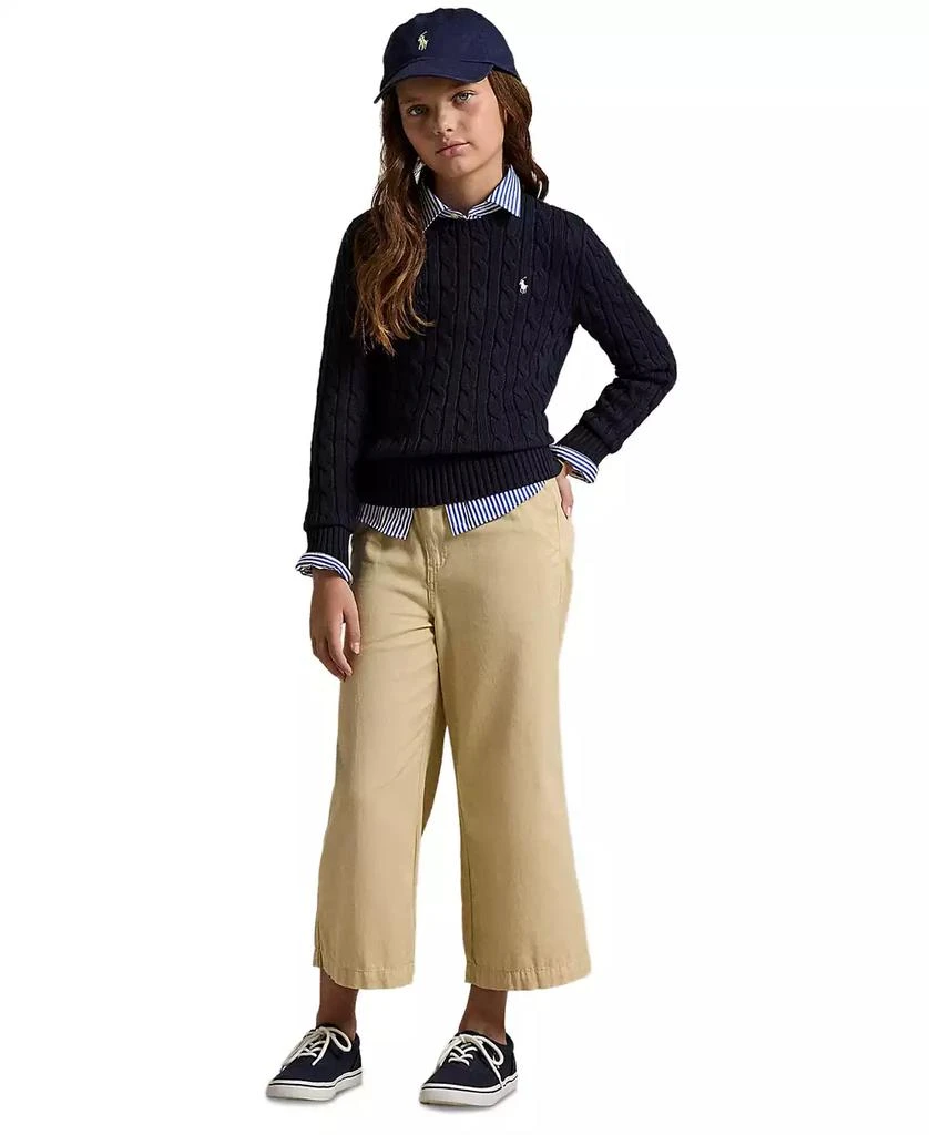 Ralph Lauren Girls 7-16 Cable-Knit Long Sleeves Sweater 5