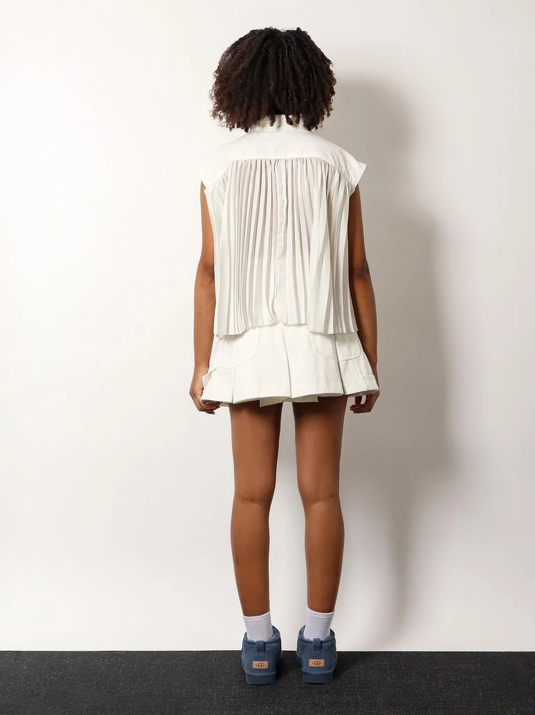 Sacai Cotton shirt with pleated insert on the back 4