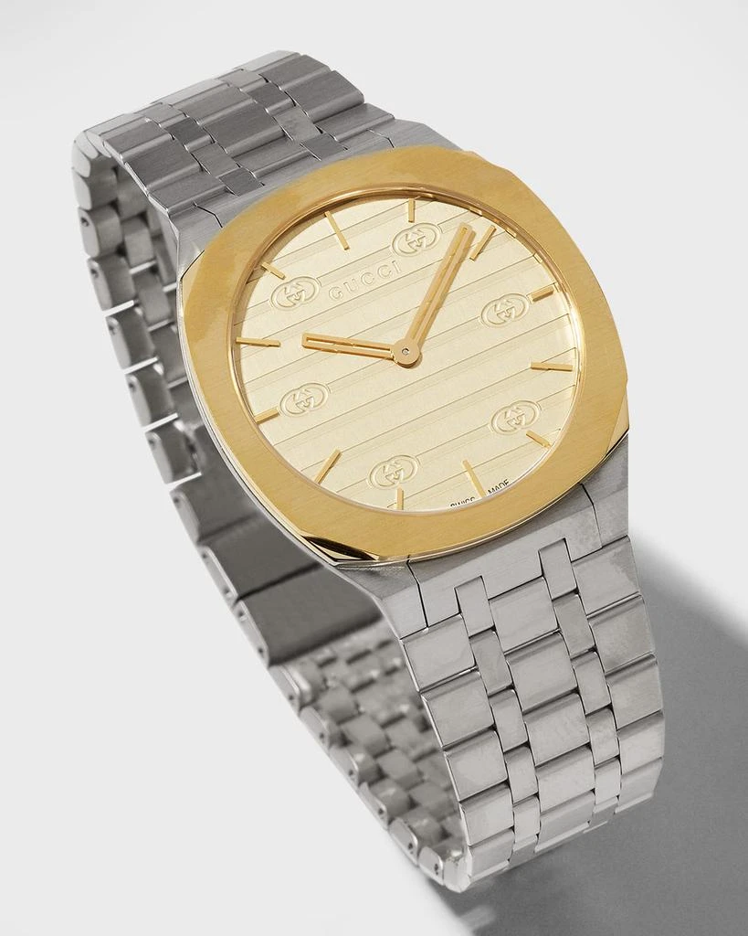 Gucci 25H 34mm Two-Tone Bracelet Watch 3