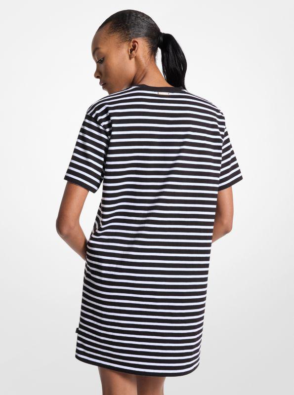 undefined Striped Cotton T-Shirt Dress