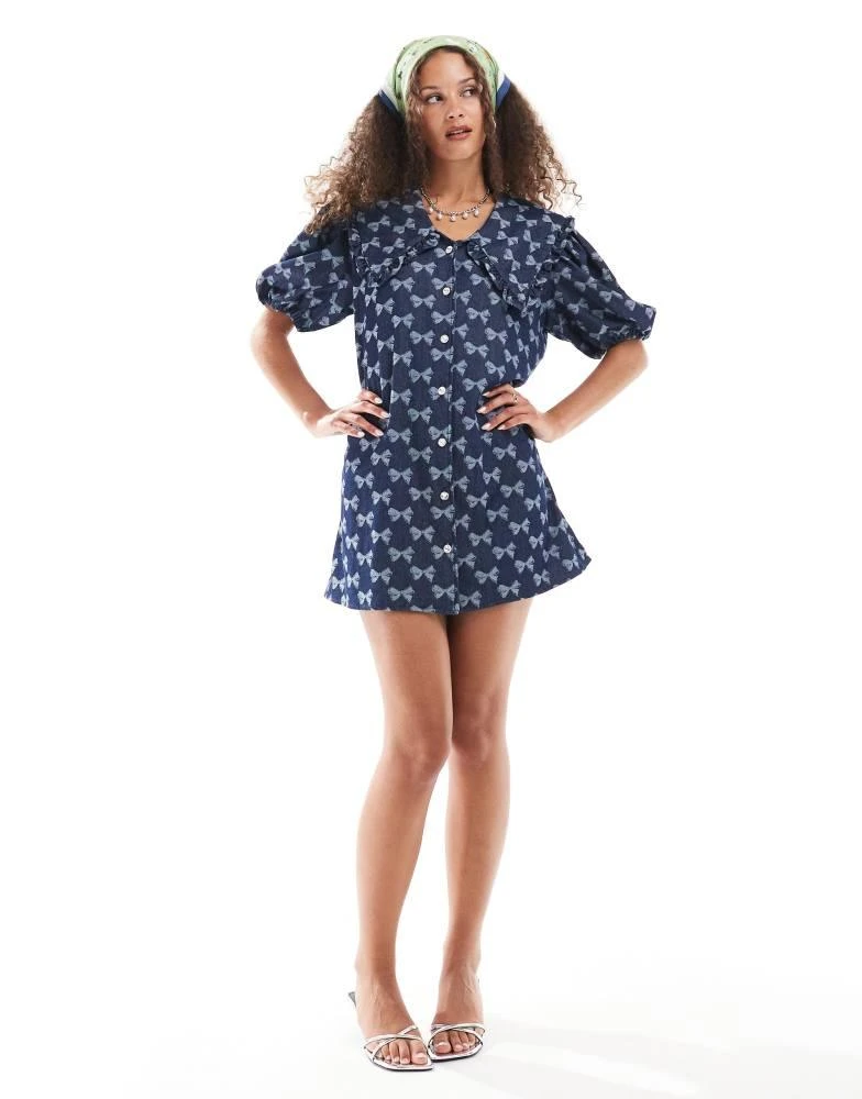 Shop Sister Jane bow embroidered mini dress in denim co-ord on Sale at  BeyondStyle  Get 16% Off Sister Jane bow embroidered mini dress in denim  co-ord with Limited-Time Flash Deals, Exclusive