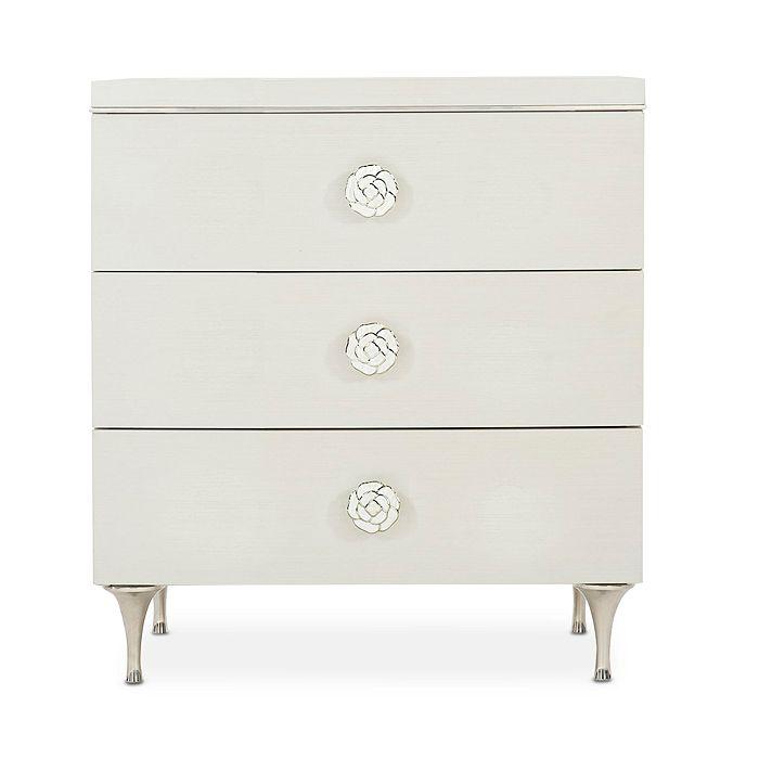 Bernhardt Silhouette 3 Drawer Nightstand with Rose Hardware