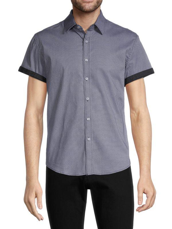DUCHAMP LONDON Pattern Short-Sleeve Shirt