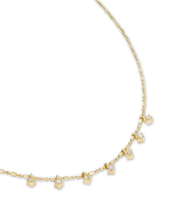 Zoe Chicco 14K Yellow Gold Prong Diamonds Diamond Dangle Collar Necklace, 16" 3