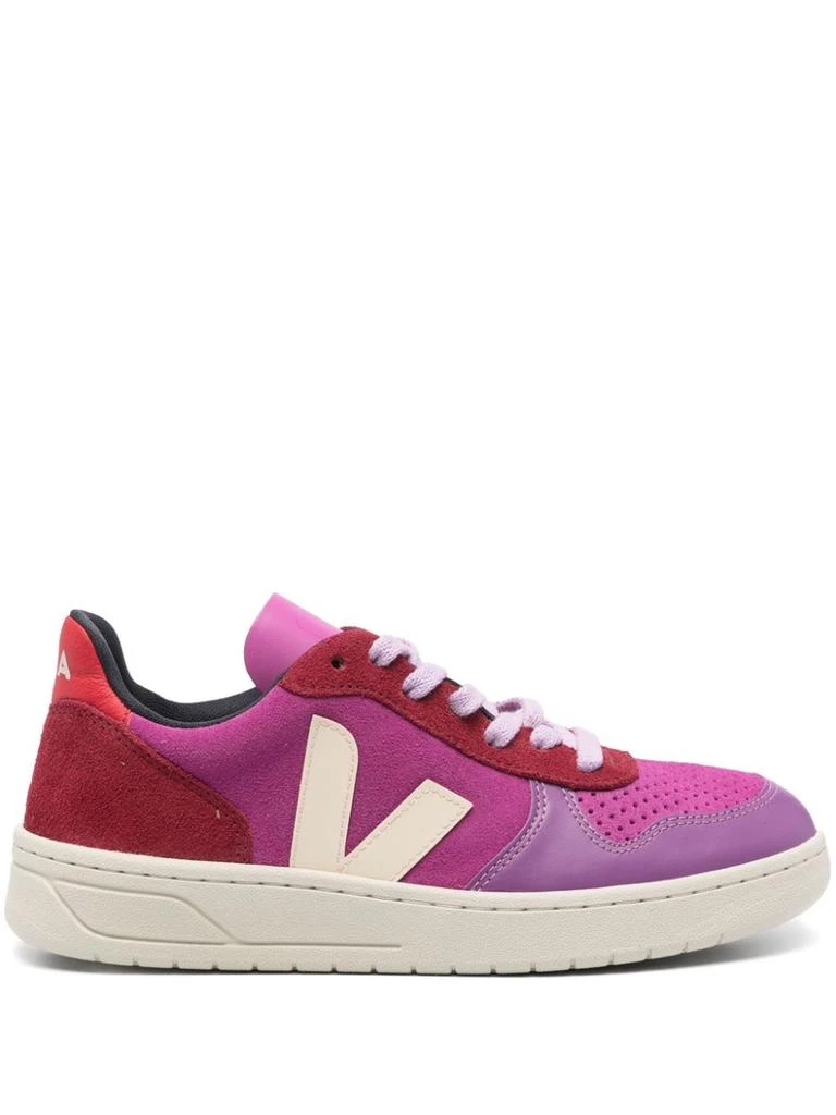 Veja SNEAKER V10 FUCHSIA MULTICOLOR V BEIGE 1
