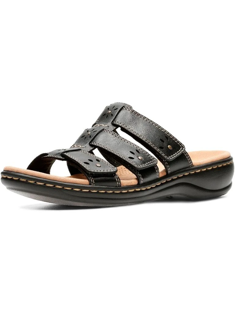 Clarks Leisa Spring Womens Leather Slip On Slide Sandals 6