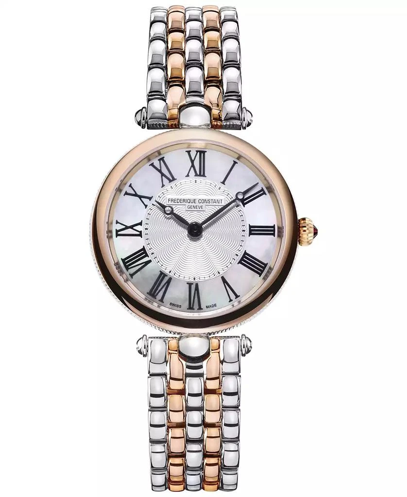 Frederique Constant Women's Swiss Art Deco Two-Tone Stainless Steel Bracelet Watch 30mm 1