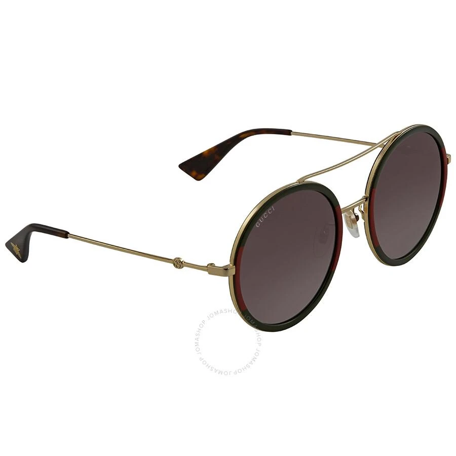 Gucci Green Gradient Round Ladies Sunglasses GG0061S 003 56 3