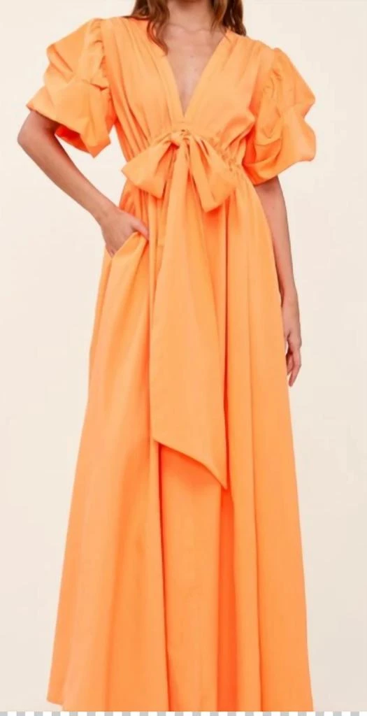 QMP Moda Qmp Moda - Tie Ribbon Front Maxi Dress 2