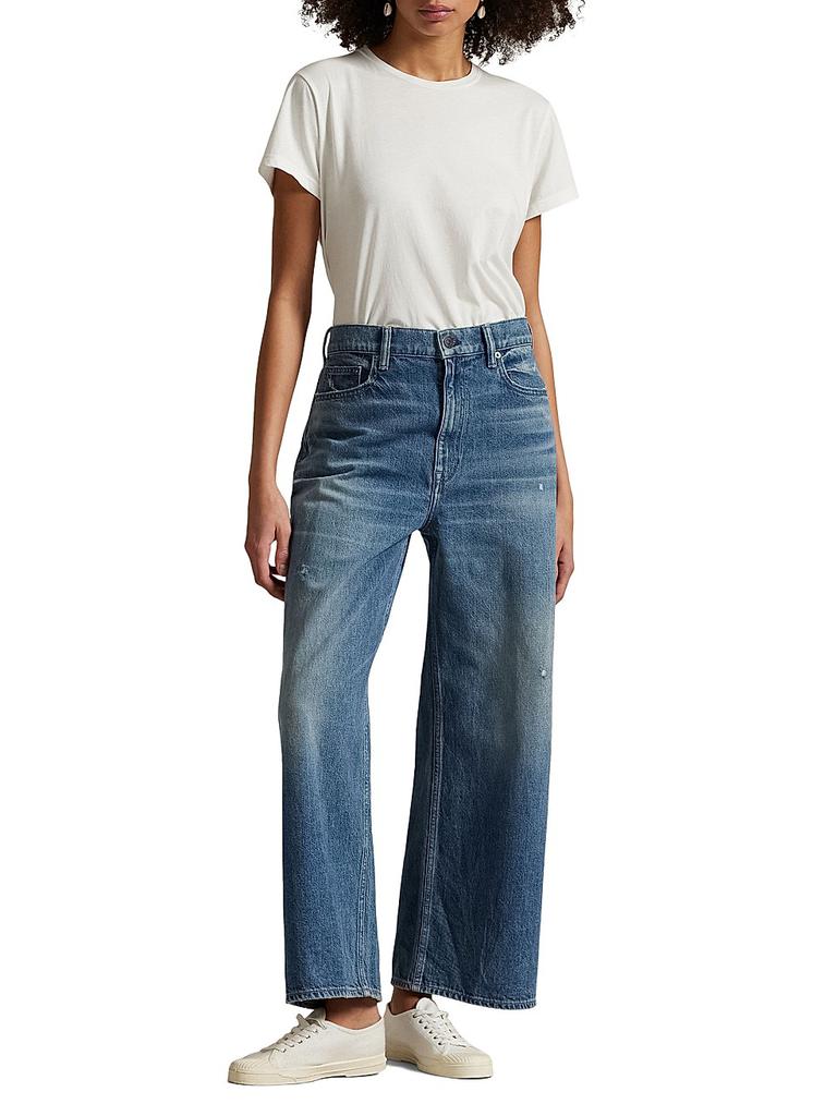Ralph Lauren High-Rise Wide-Leg Crop Jeans