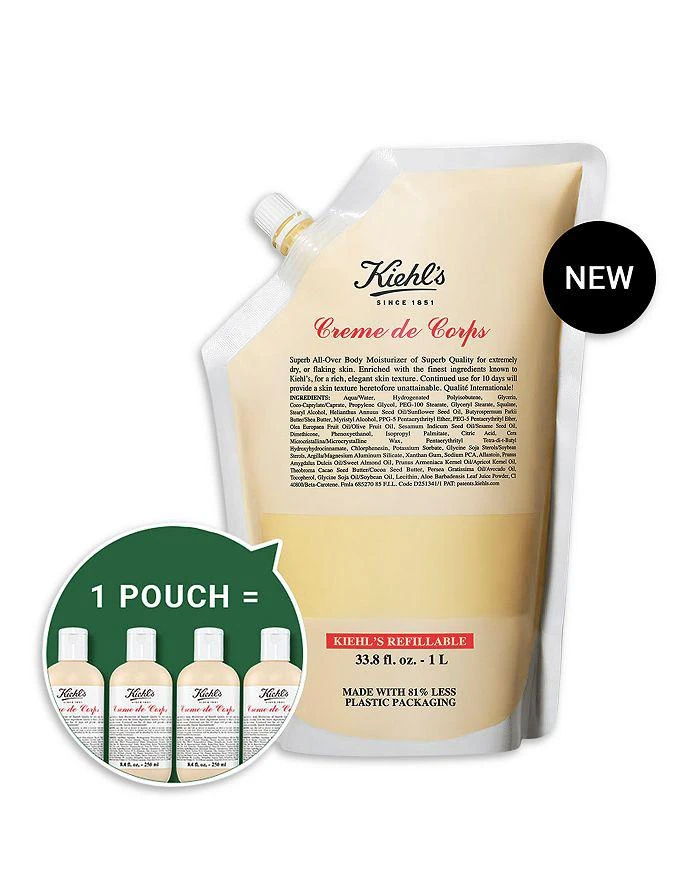 Kiehl's Creme de Corps Body Lotion Refill 33.8 oz. 2