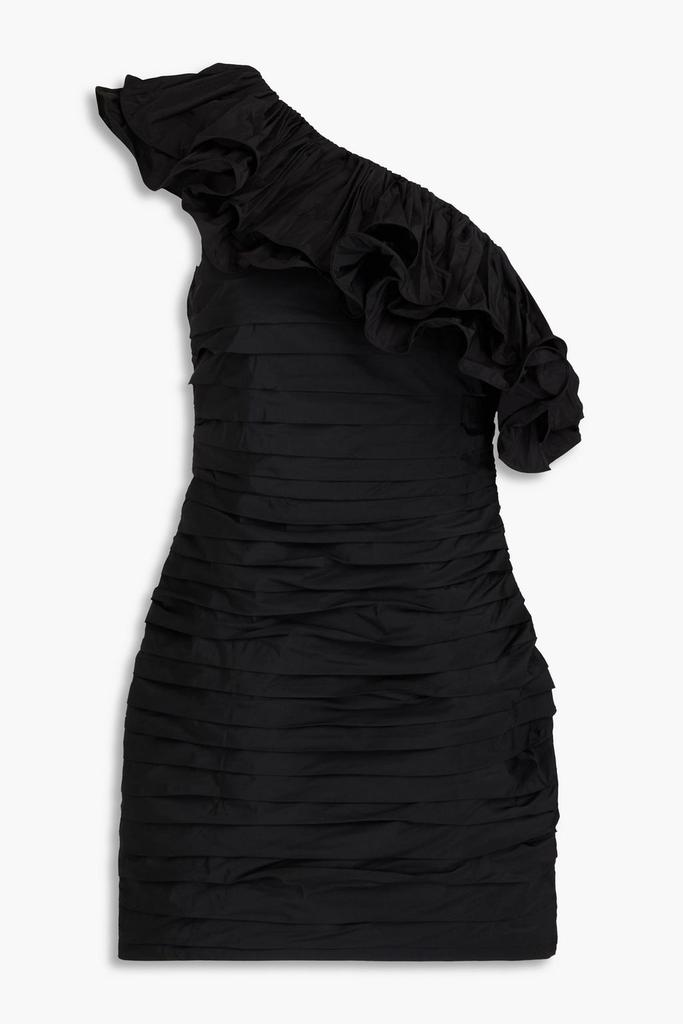 REBECCA VALLANCE Chloe one-shoulder ruffled taffeta mini dress