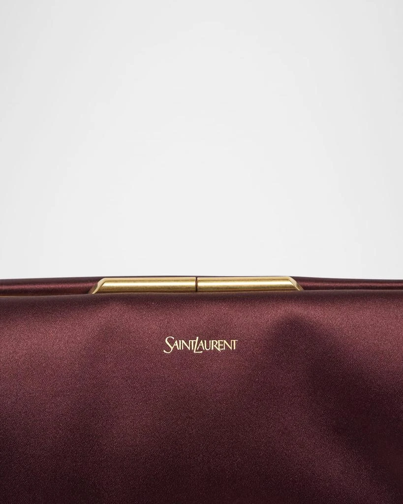 Yves Saint Laurent Small Clutch Bag in Satin with Chain 5