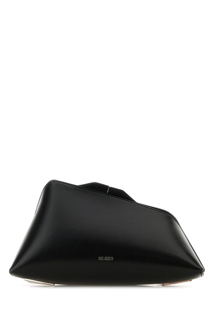 The Attico Black leather 8.30 PM clutch